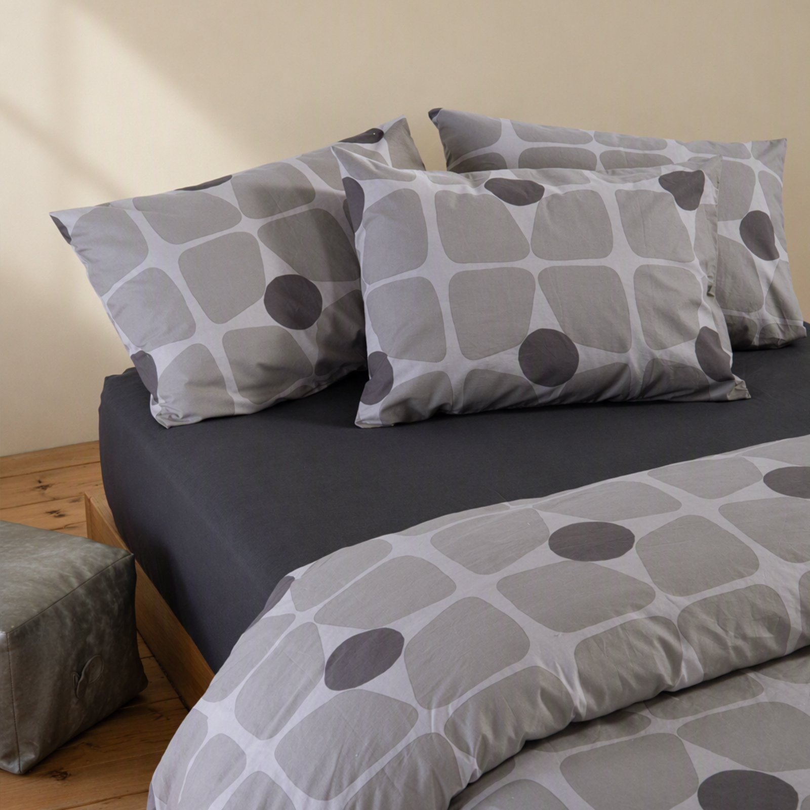 Υπέρδιπλα Σεντόνια Nef-Nef Homeware (Σετ) Βαμβακερά με Λάστιχο Casual Coreo 240Χ270 Taupe
