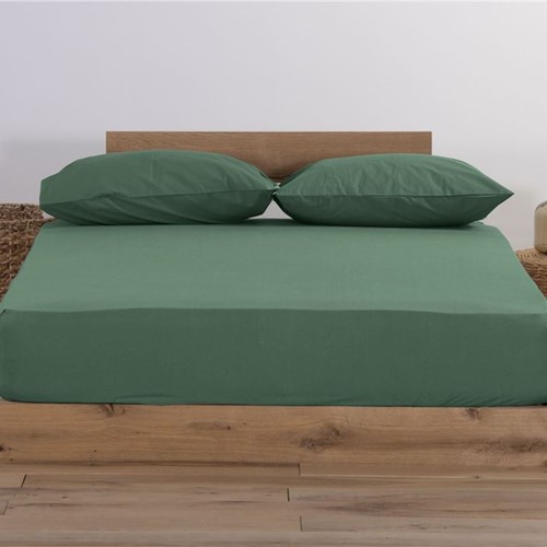 Σεντόνι Μακό Nef-Nef Homeware King Size Με Λάστιχο Jersey 180X200+35 Green