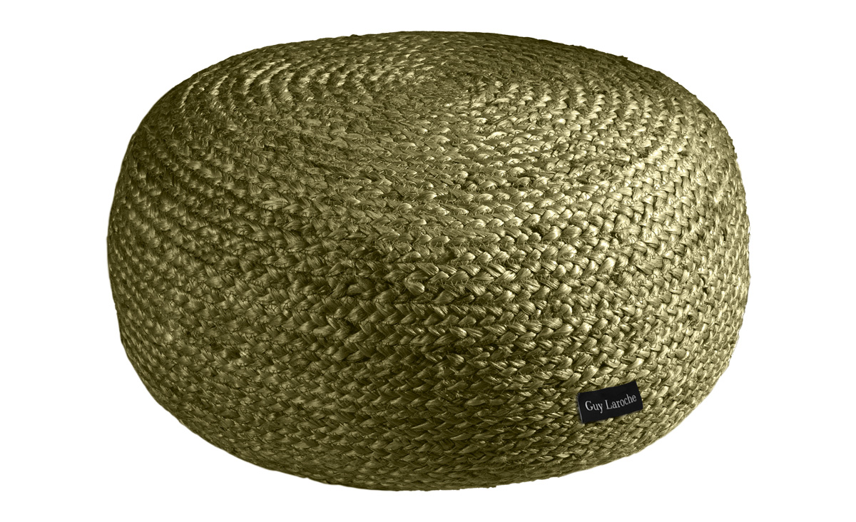 Πούφ Guy Laroche Ottoman Olive 65X65X30 Large