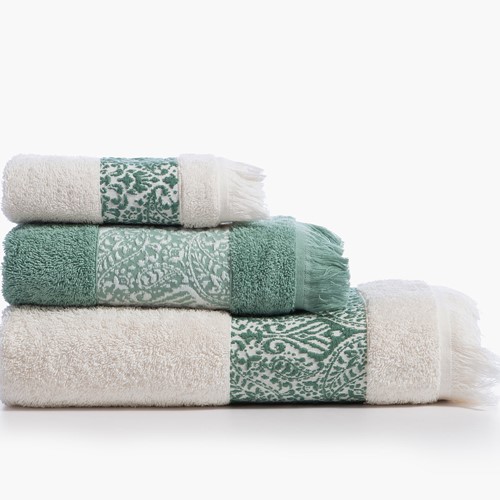 Σετ Πετσέτες Nef-Nef Homeware (3ΤΜΧ) Jetrix Ecru/Green