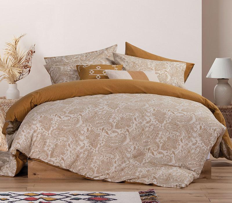 Σεντόνια Φανελένια Μονά Nef-Nef Homeware (Σετ) Honor 160x260 Mustard