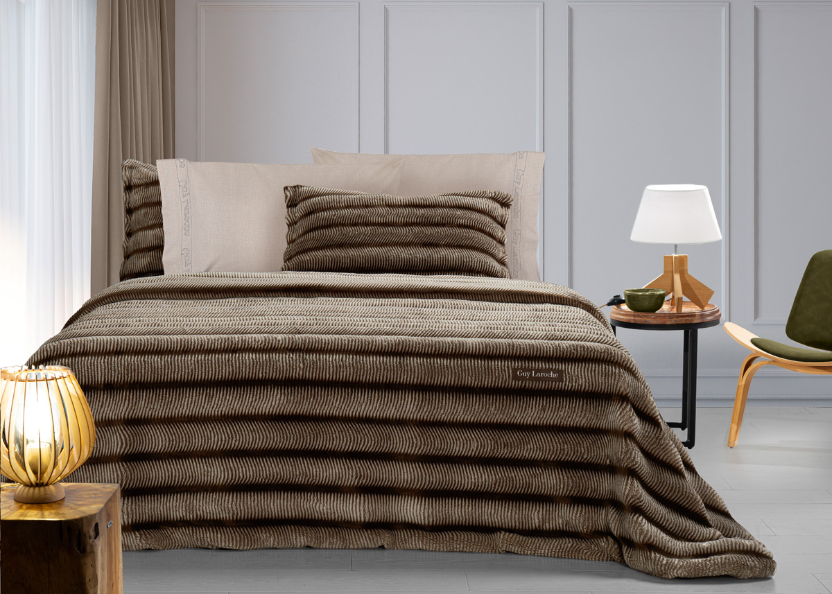 Κουβέρτα King Size Guy Laroche Gazelle Beige 260x240
