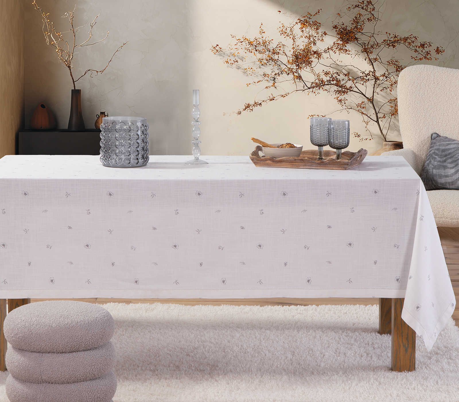 Τραπεζομάντηλο Nef-Nef Homeware Serena 150x250 Ecru