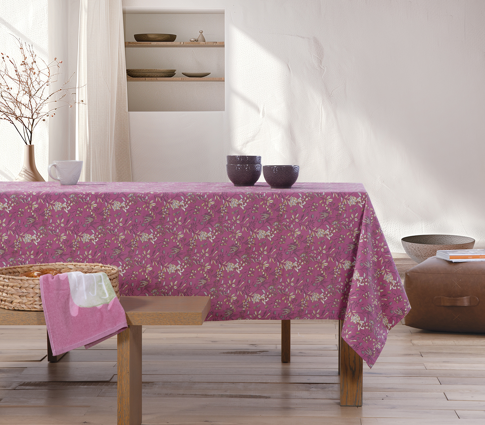 Αλέκιαστο Τραπεζομάντηλο Nef-Nef Homeware Odete 140X240 Mauve