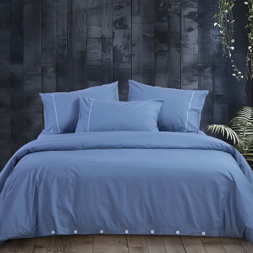 Παπλωματοθήκη Υπέρδιπλη Nef-Nef Homeware (Σετ) Nautica-Nau Wave Solid 240X220 Blue