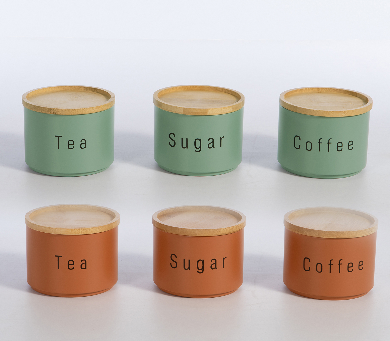 Δοχείο Αποθήκευσης Nef-Nef Homeware Coffee-Tea-Sugar 3τμχ Green