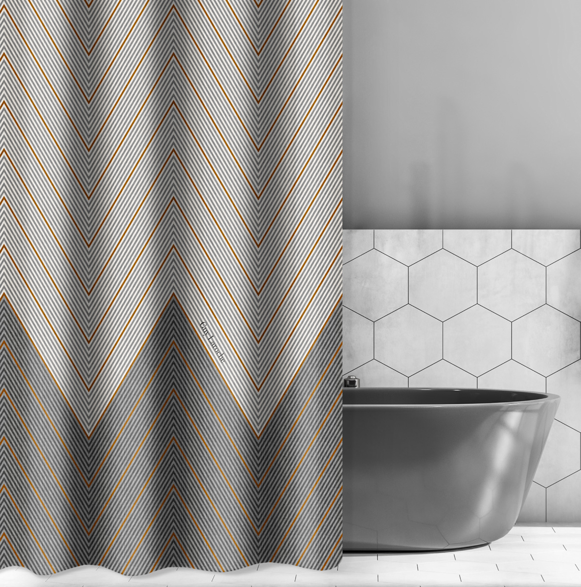 Κουρτίνα Μπάνιου Guy Laroche Canyon Anthracite 240X185 