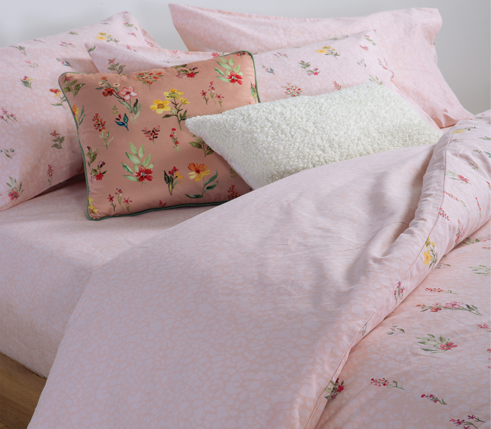 Υπέρδιπλα Σεντόνια Nef-Nef Homeware (Σετ) Plant 240X270 Pink