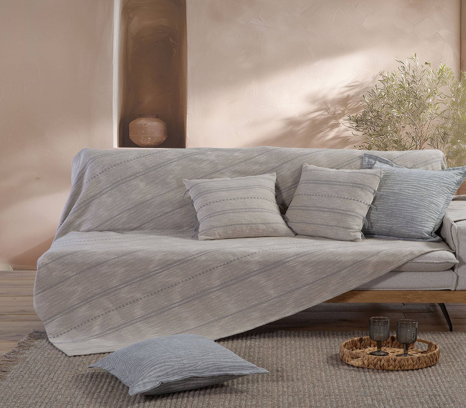 Ριχτάρι Τετραθεσίου Nef-Nef Homeware Bleeze 180Χ350 Grey