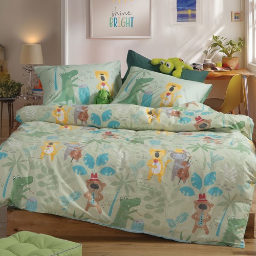 Παιδικά Σεντόνια Nef-Nef Homeware (3ΤΜΧ) Jungle Music 170x260 Green