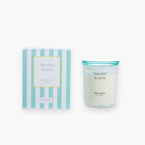 Αρωματικό Κερί Nef-Nef Homeware Sea Salt Lime 270gr Aqua