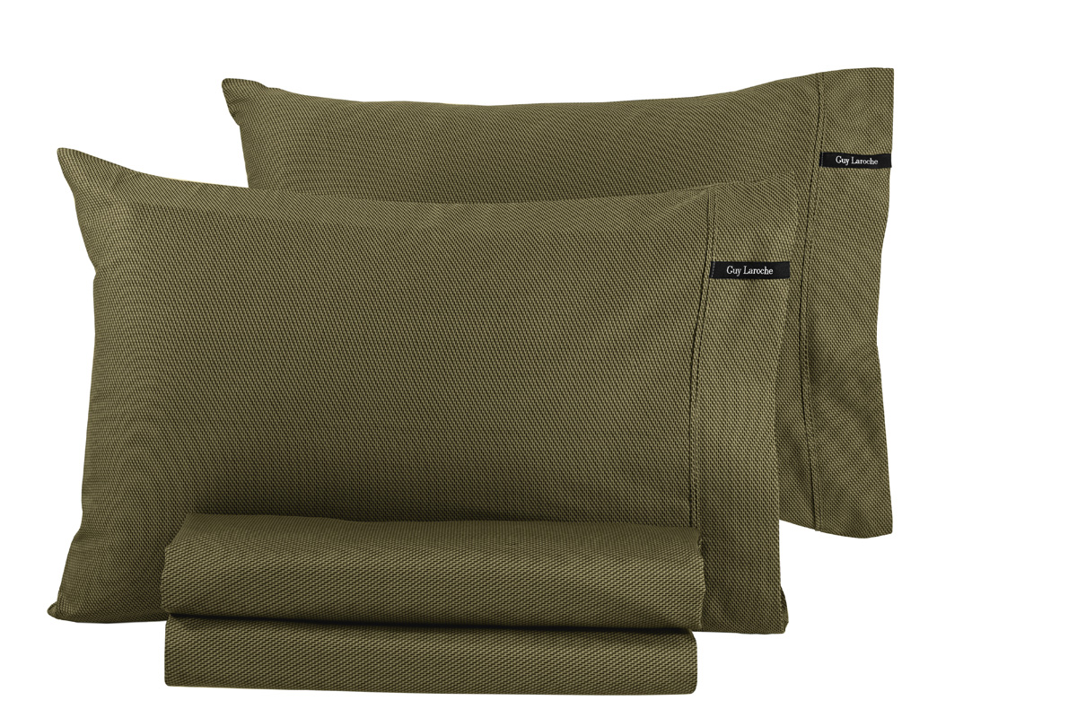 Σεντόνι Ημίδιπλο Μεμονωμένα Guy Laroche με λάστιχο Minimal Khaki 120X200+35