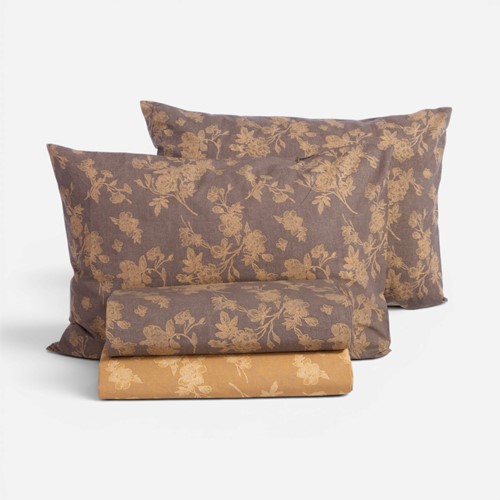 Μονά Σεντόνια Nef-Nef Homeware (Σετ) Βαμβακερά με Λάστιχο Dream 170Χ270 Brown