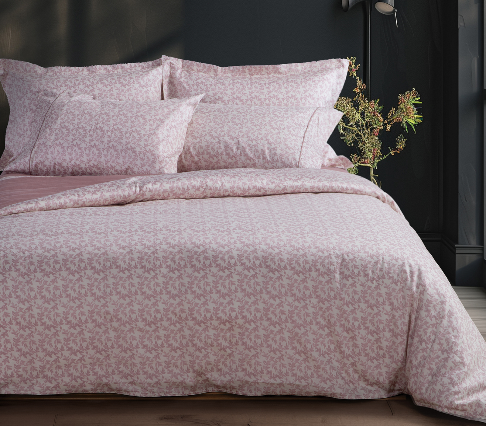 Παπλωματοθήκη Υπέρδιπλη Βαμβακοσατέν Nef-Nef Homeware Elements-Elaisa 240x230 Rose