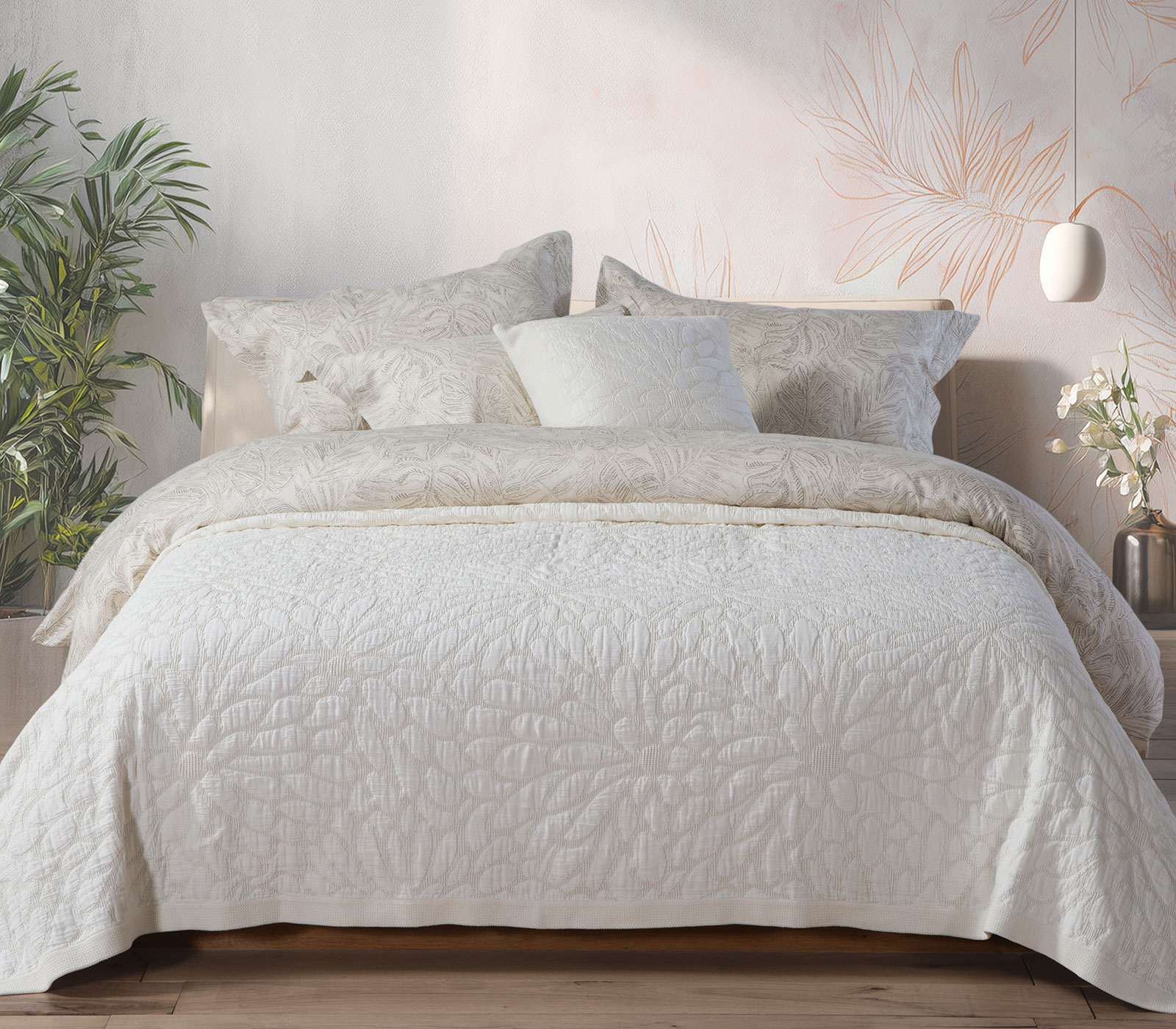 Κουβέρτα Υπέρδιπλη Nef-Nef Homeware Tundra 230X250 Beige