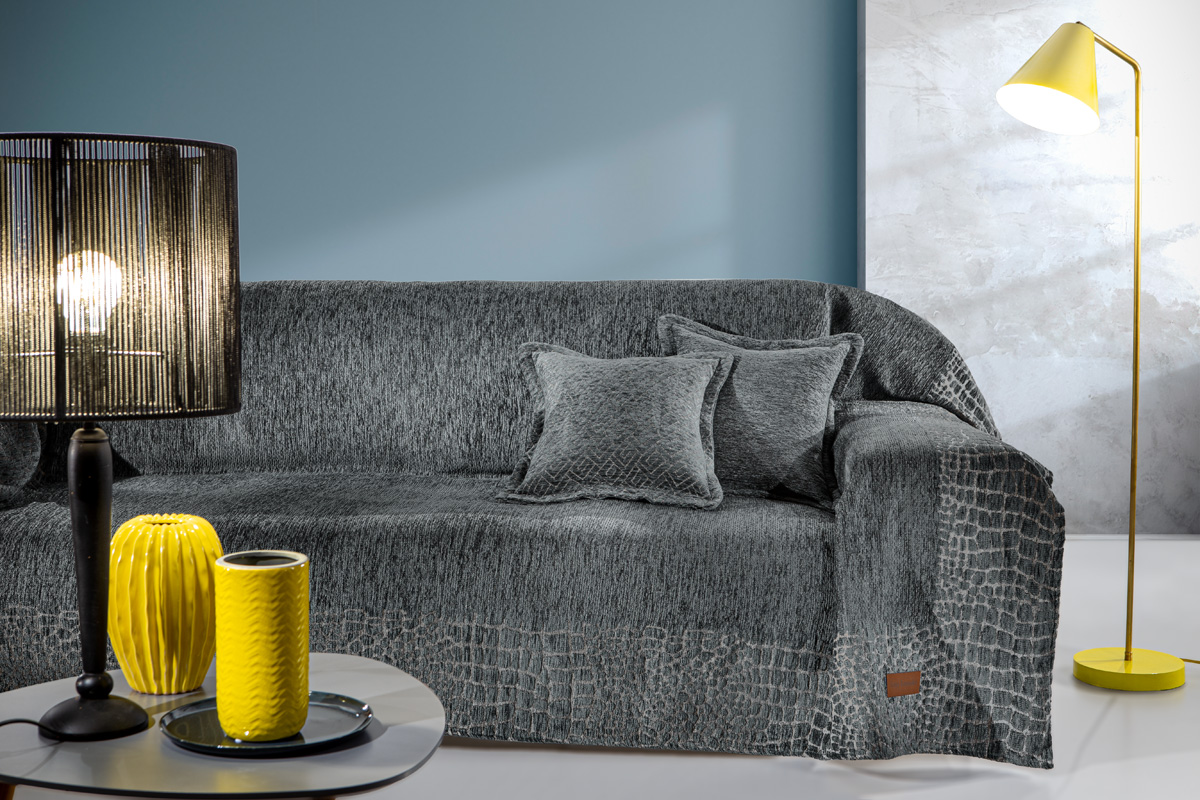 Ριχτάρι Tριθέσιου Καναπέ Guy Laroche Opium 180X300 Αnthracite