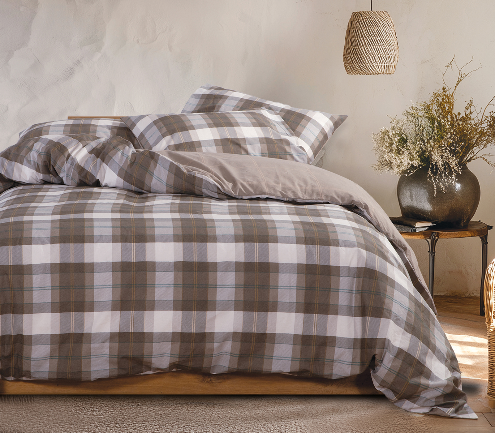 Σεντόνια Μονά Nef-Nef Homeware με λάστιχο 170x270 Racket Golden Brown