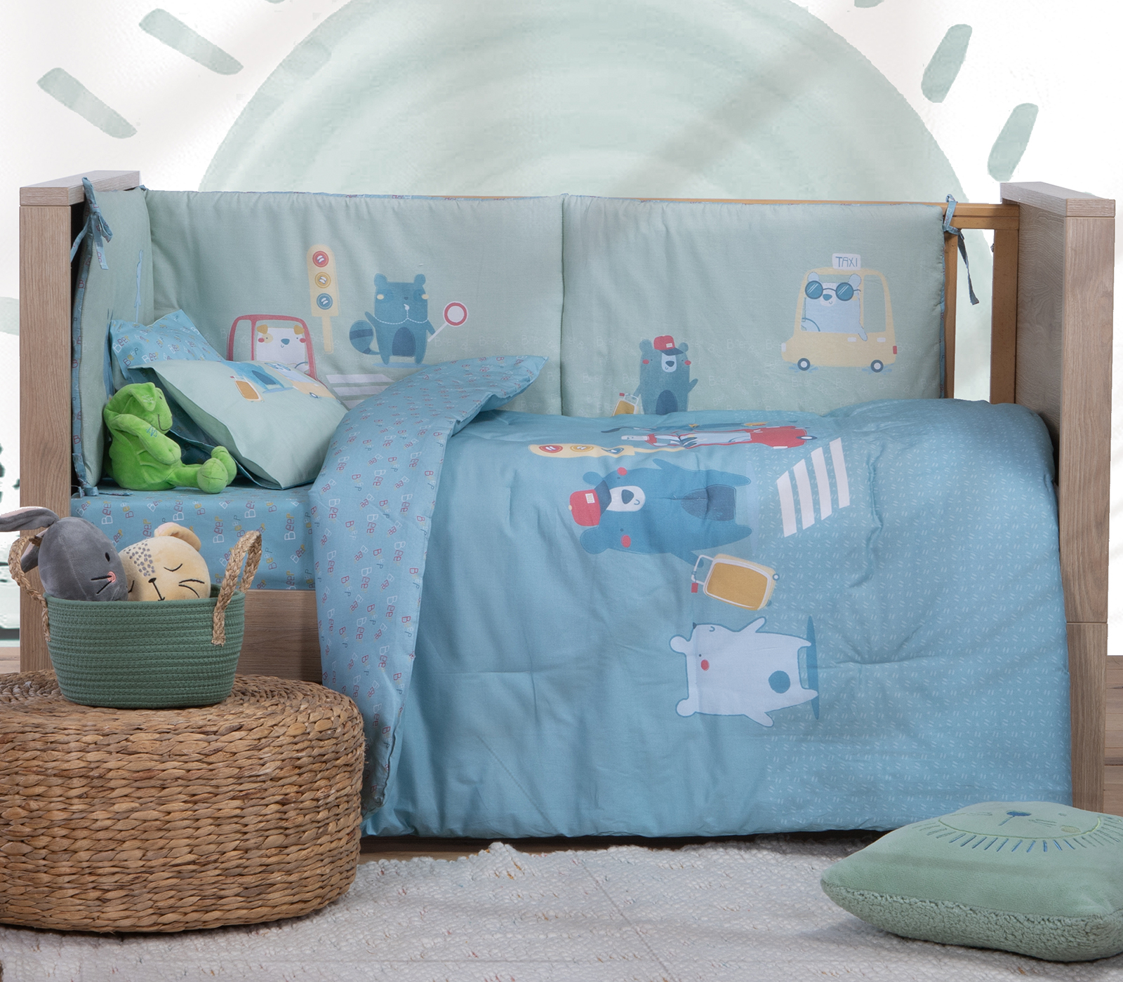Πάντα Κούνιας Nef-Nef Homeware Traffic Blue