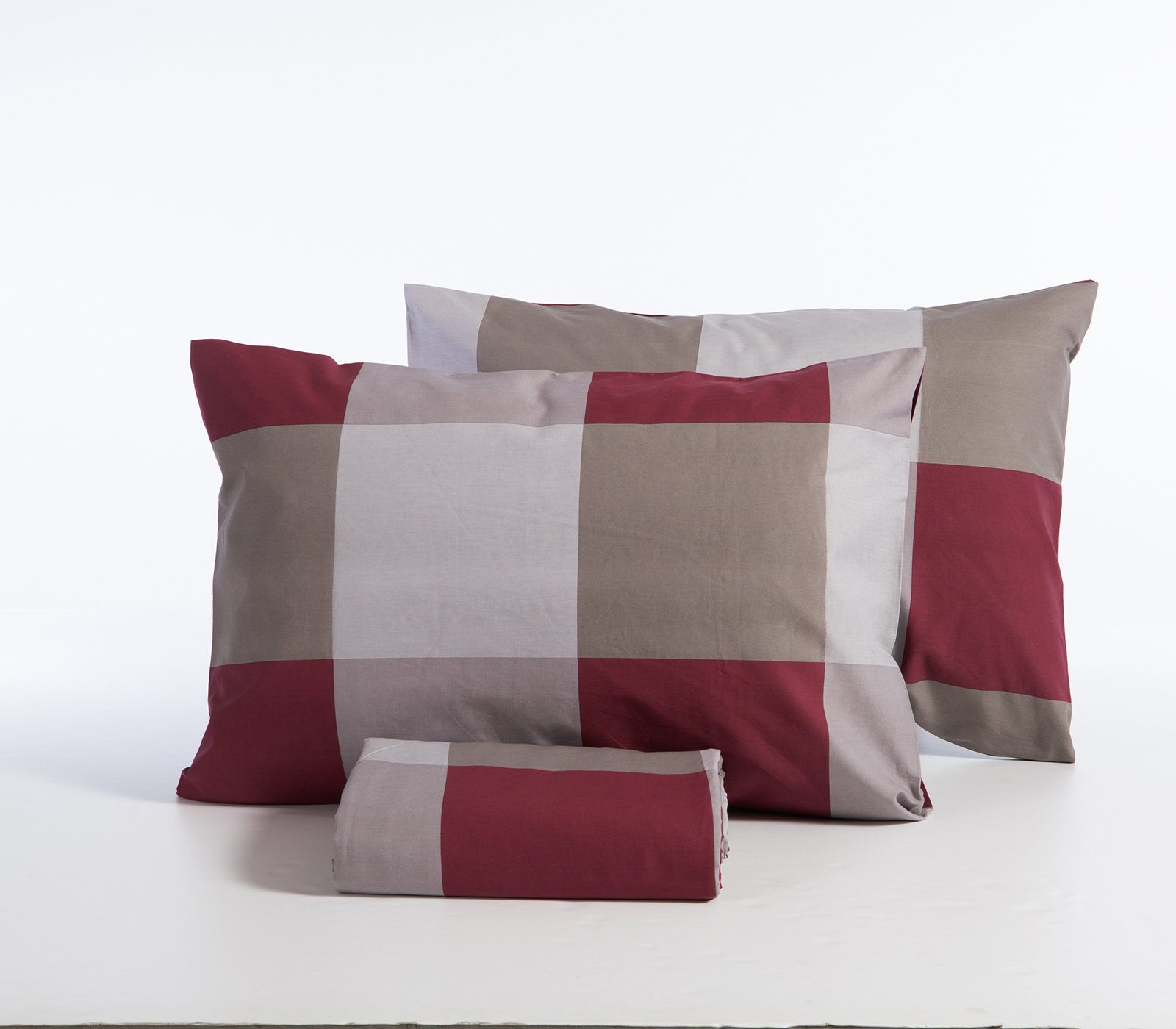 Παπλωματοθήκη Μονή Nef-Nef Homeware (Σετ) Casual Check 170x240 Bordo