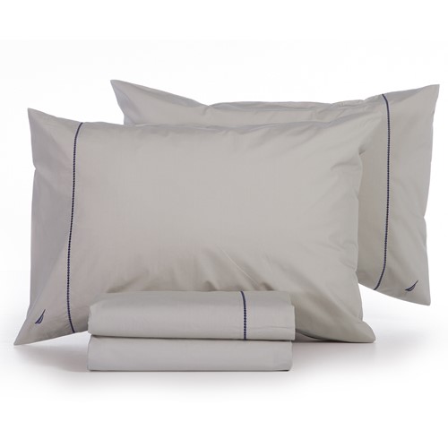 Σεντόνια Υπέρδιπλα Nef-Nef Homeware (Σετ) Nautica - Nau Wave Solid 240Χ270 Linen