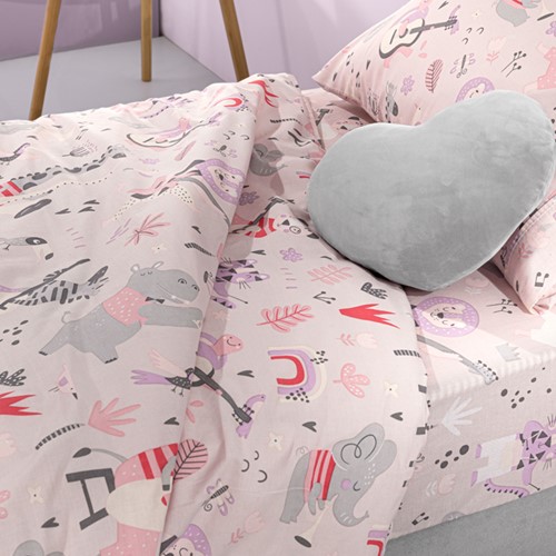 Παιδικά Σεντόνια Saint Clair (Σετ) Jazz 100X200+28 Lilac (Με Λάστιχο)