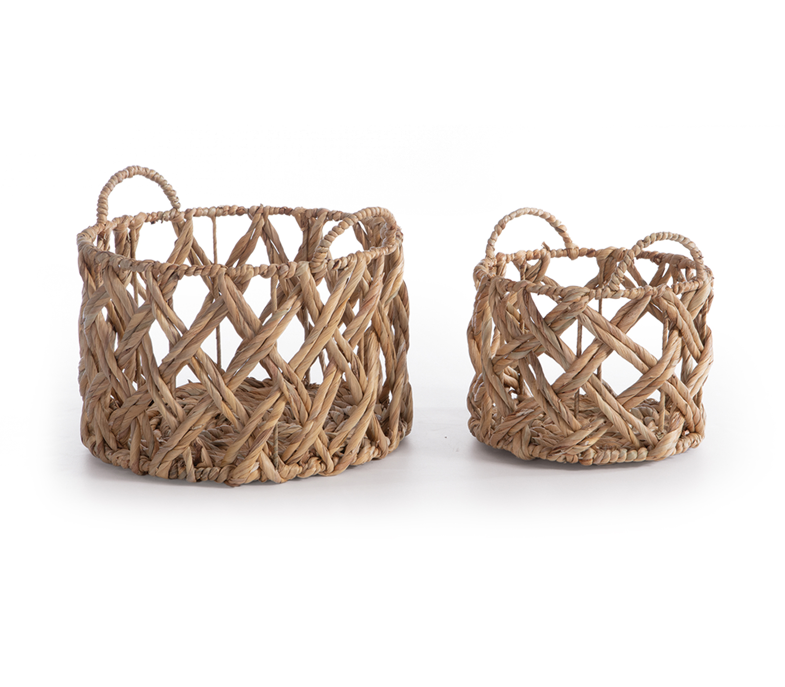 Kαλάθι Υάκινθου Nef-Nef Homeware Mesh D35x22 Natural 