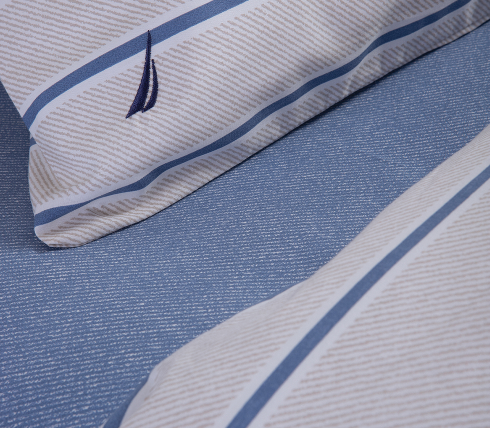 Σεντόνια King Size Nef-Nef Homeware (Σετ) Nautica -Nau Ocean  280Χ270 Denim