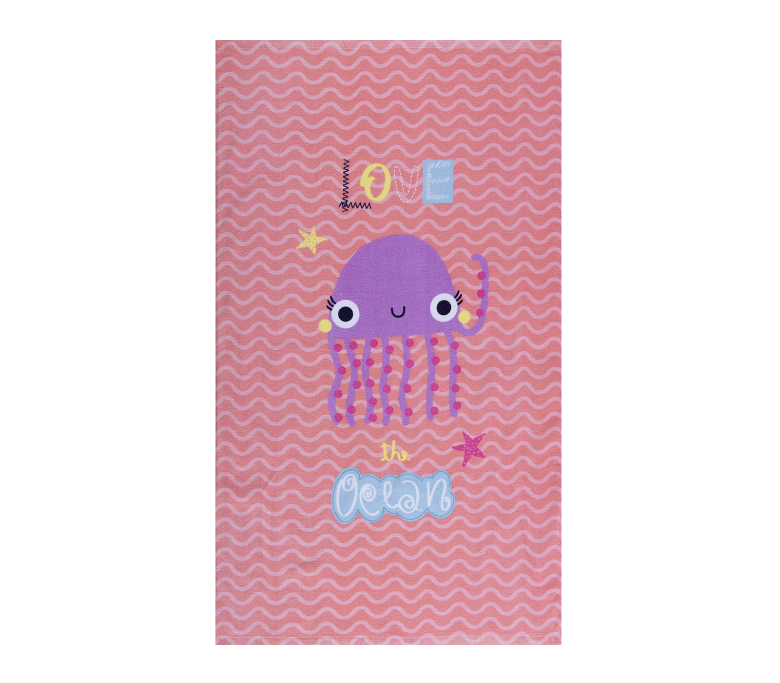 Παιδική Πετσέτα Θαλάσσης Nef-Nef Jelly Fish 70X120 Coral