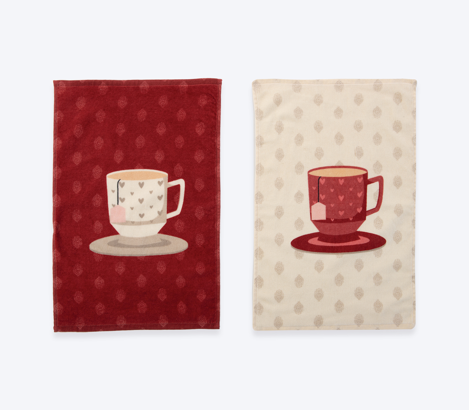 Ποτηρόπανο Βελουτέ Nef-Nef Homeware Cup Of Tea 40x60 Ecru