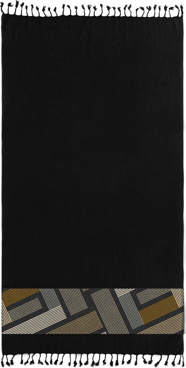 Πετσέτα Θαλάσσης Guy Laroche Pestemal 26 Black 90Χ170