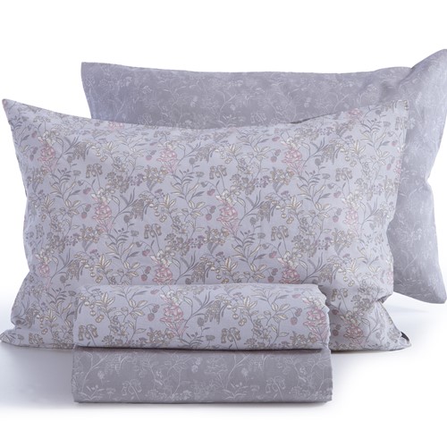 Υπέρδιπλα Σεντόνια Με Λάστιχο Nef-Nef Homeware (Σετ) Odete 240X270 Grey