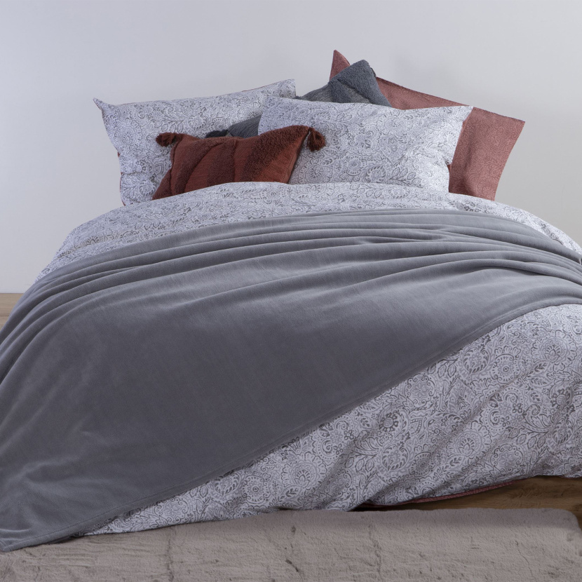 Kουβέρτα Fleece Μονή Nef-Nef Homeware Cosy 160Χ220 L.Grey