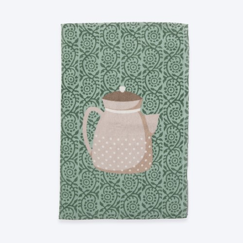Ποτηρόπανο Βελουτέ Nef-Nef Homeware My Teapot 40x60 Green