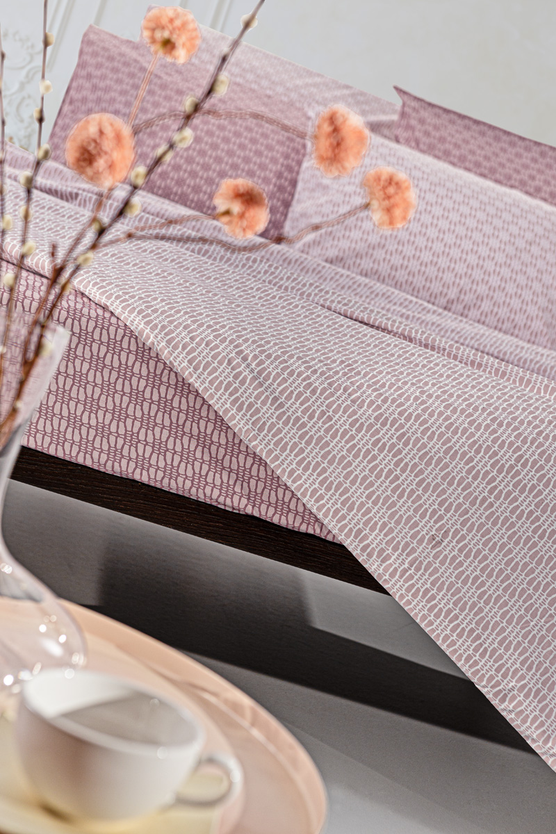 Σεντόνια King Size Guy Laroche Sandy Old Pink 170X200+32 Mε Λάστιχο 