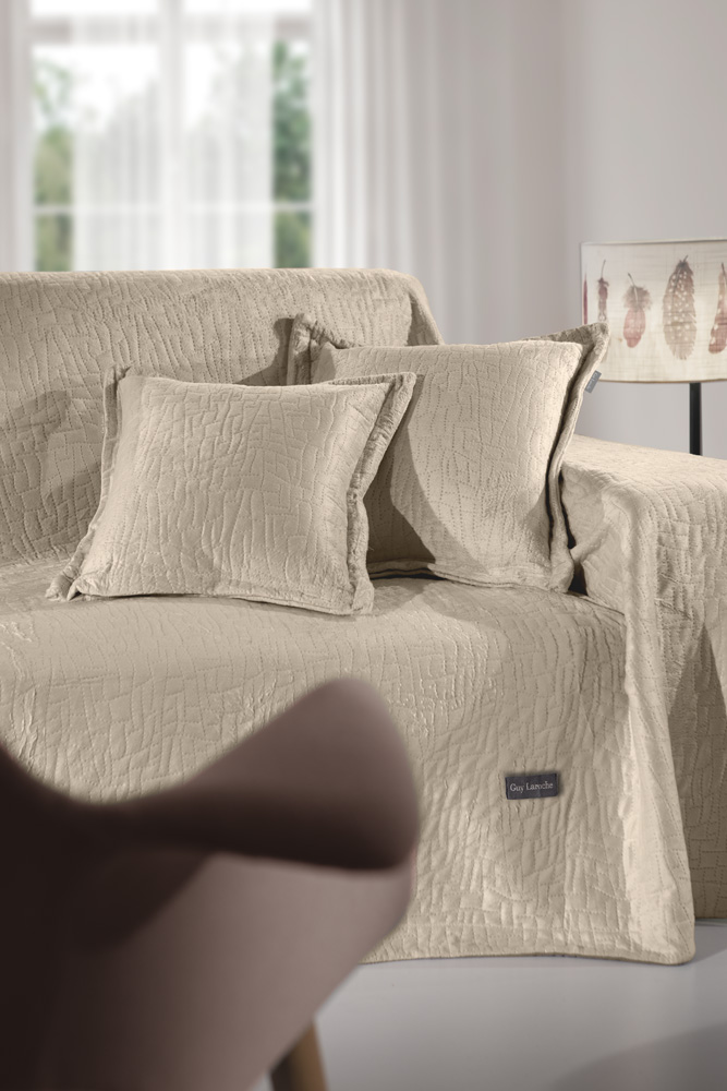Ριχτάρι Guy Laroche Πολυθρόνας + Μαξιλαροθήκη Avon Camel 170X150