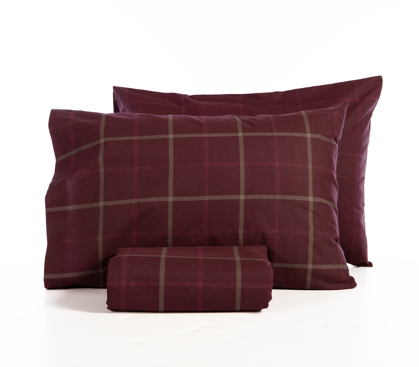 Παπλωματοθήκη Φανελένια Μονή Nef-Nef Homeware (Σετ) Naiberg 160x230 Bordo