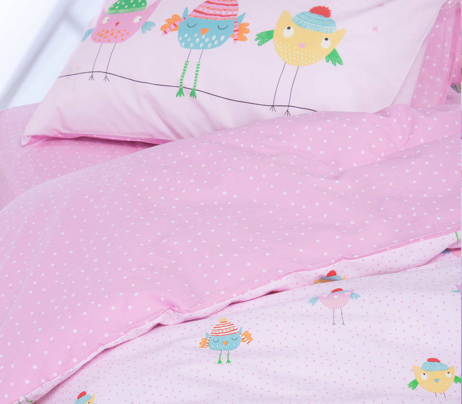  Παιδικά Σεντόνια Nef-Nef Homeware (Σετ) Tweet So Sweet Lovely 170X260 Pink