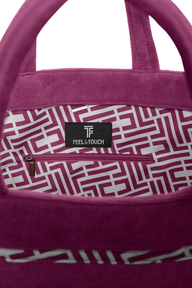 Τσάντα Παραλίας Feel & Touch Icon Aubergine 40X68X40