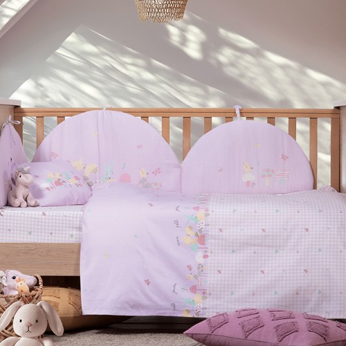 Βρεφικά Σεντόνια Κουνιας Nef-Nef Homeware Petit Jardin Lilac