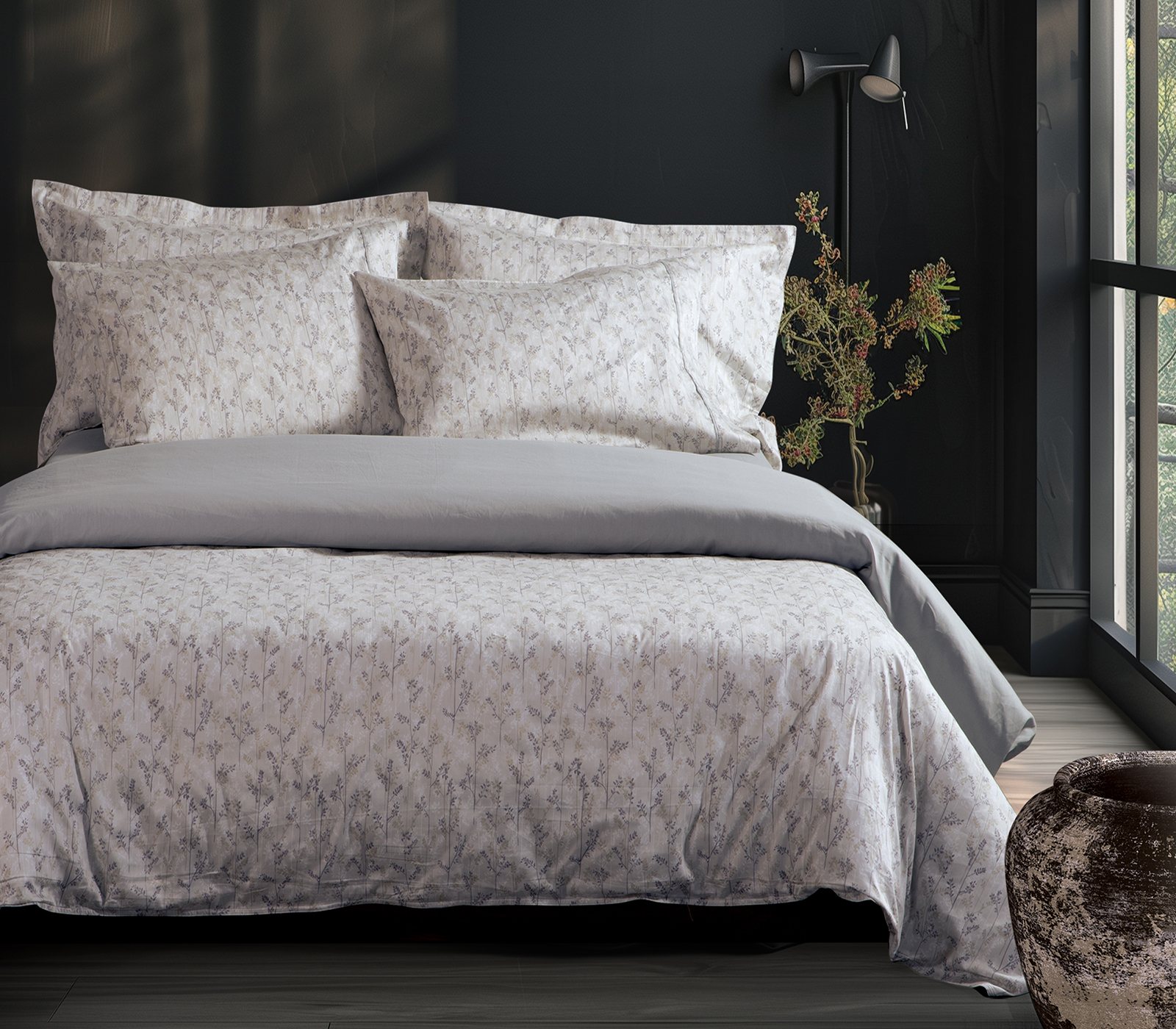  Σεντόνια King Size Nef-Nef Homeware (Σετ) Darwood 270X280 L.Grey