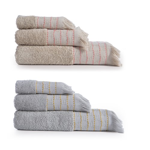 Σετ Πετσέτες Nef-Nef Homeware (3ΤΜΧ) Quantro Grey