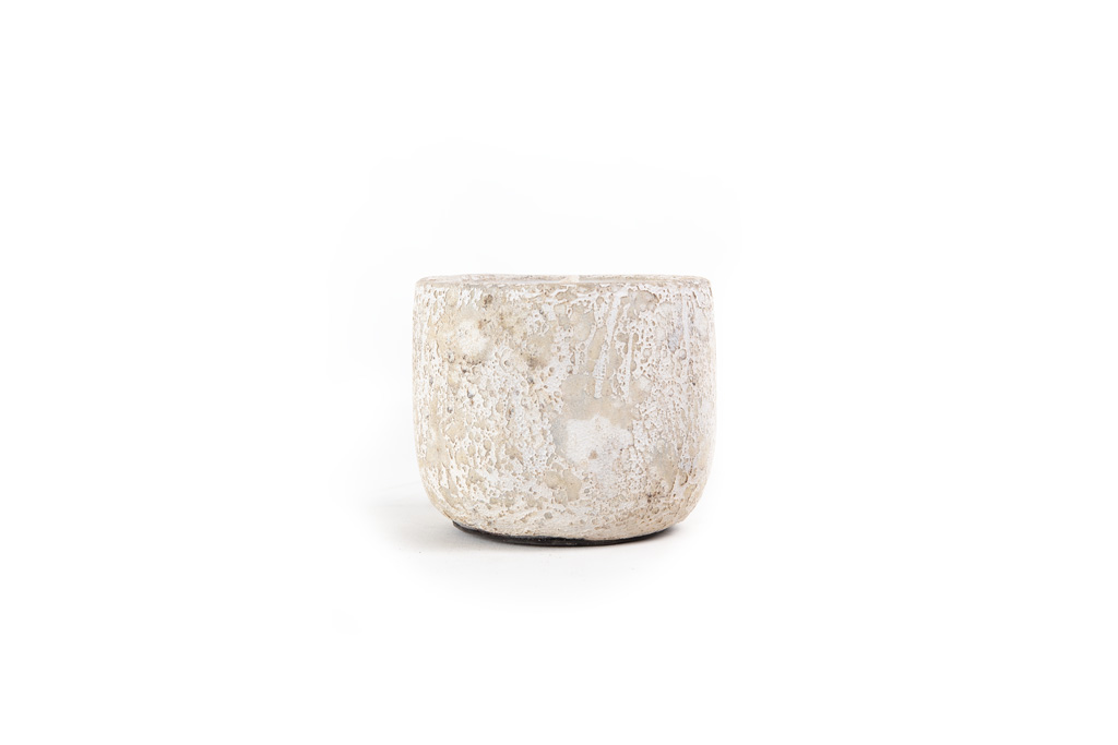 Κεραμικό Κηροπήγιο Mingi White Classic Medium (13x13x12) Soulworks 