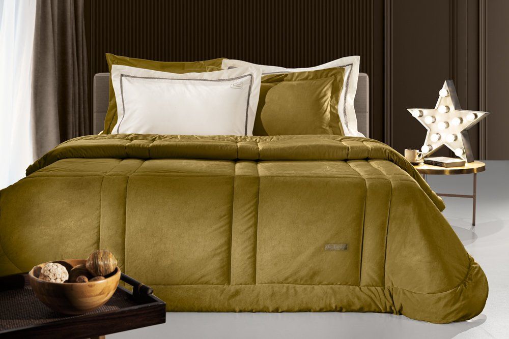 Κουβερτοπάπλωμα Υπέρδιπλο 220×240 Guy Laroche Crystal Velvet Golden