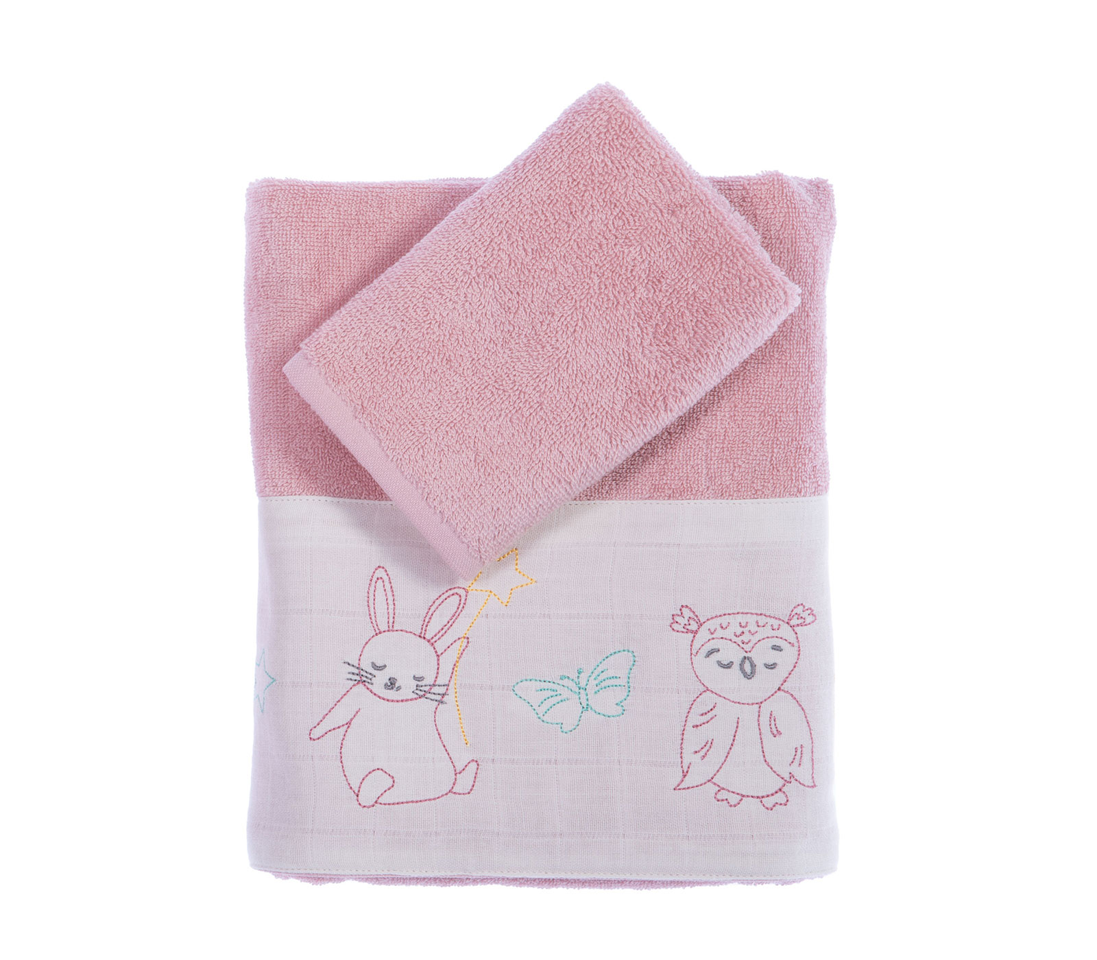 Βρεφικές Πετσέτες Nef-Nef (2 τμχ) Fly Love Pink