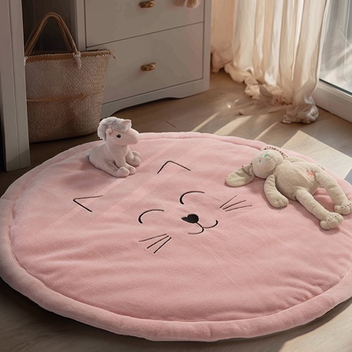 Χαλάκι Παιχνιδιού Nef-Nef Homeware Smiling Cat D.90 Pink