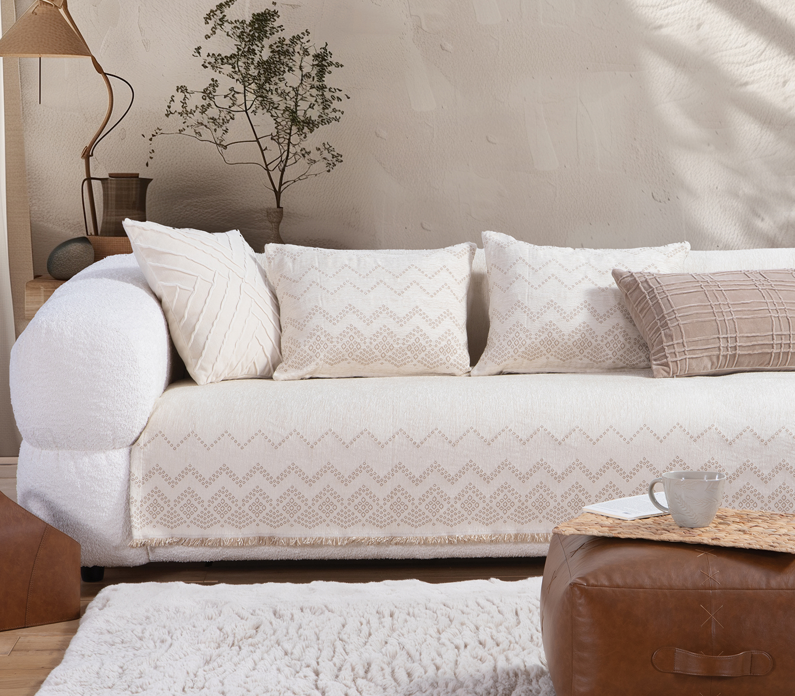 Ριχτάρι Διθεσίου Nef-Nef Homeware Typhoon 170x250 Ecru