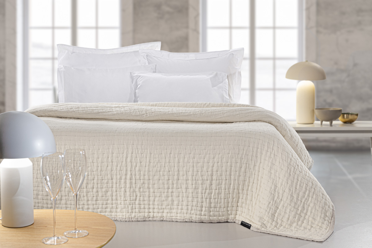 Κουβερλί King Size Guy Laroche Must Linen-Sand 270X250 (Διπλής Όψης)