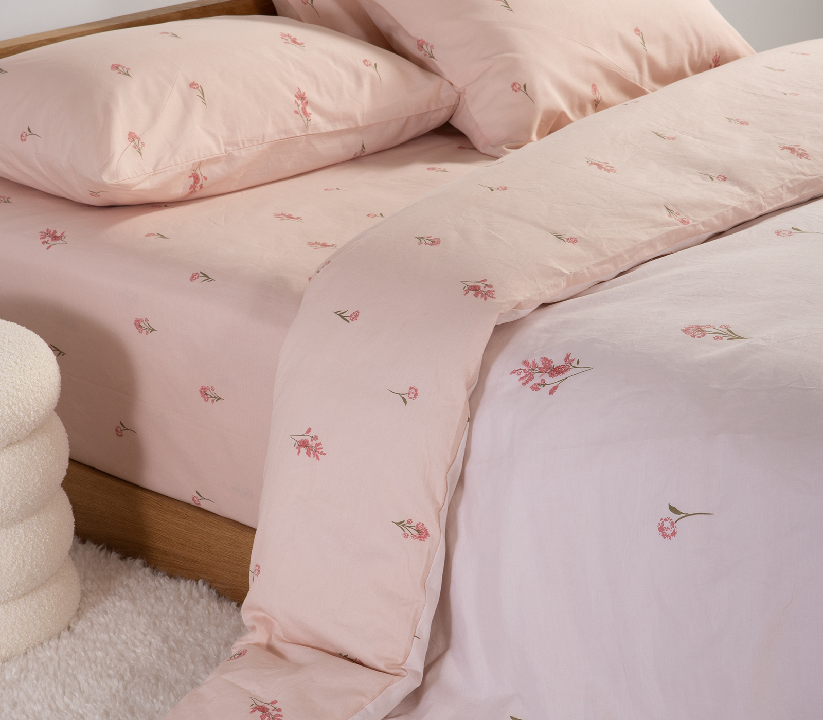 Σεντόνια Μονά Nef-Nef Homeware με λάστιχο 170x270  Fragesca Pink 