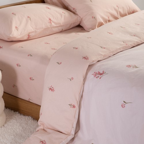 Σεντόνια Μονά Nef-Nef Homeware με λάστιχο 170x270 Fragesca Pink