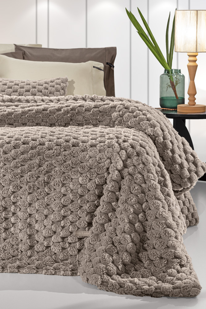Κουβέρτα King Size Guy Laroche Elixir 260x240 Taupe